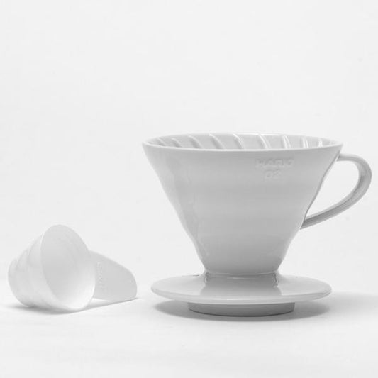 Hario V60 Ceramic Dripper 02 ~ White - Premium Coffee Tools from HARIO - Just Dhs. 89! Shop now at Liwa Coffee Roastery